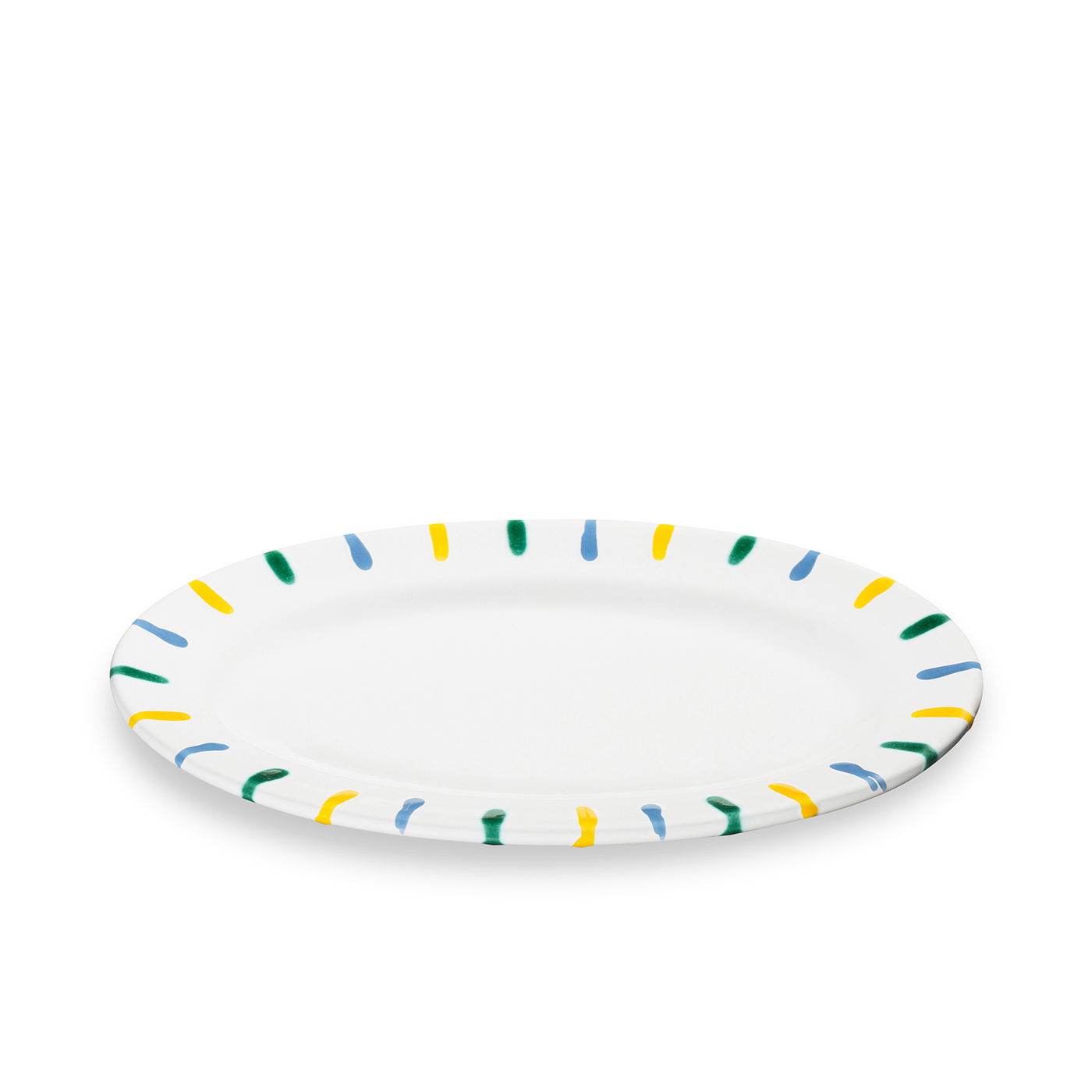 Platte oval mit Fahne Platte oval mit Fahne