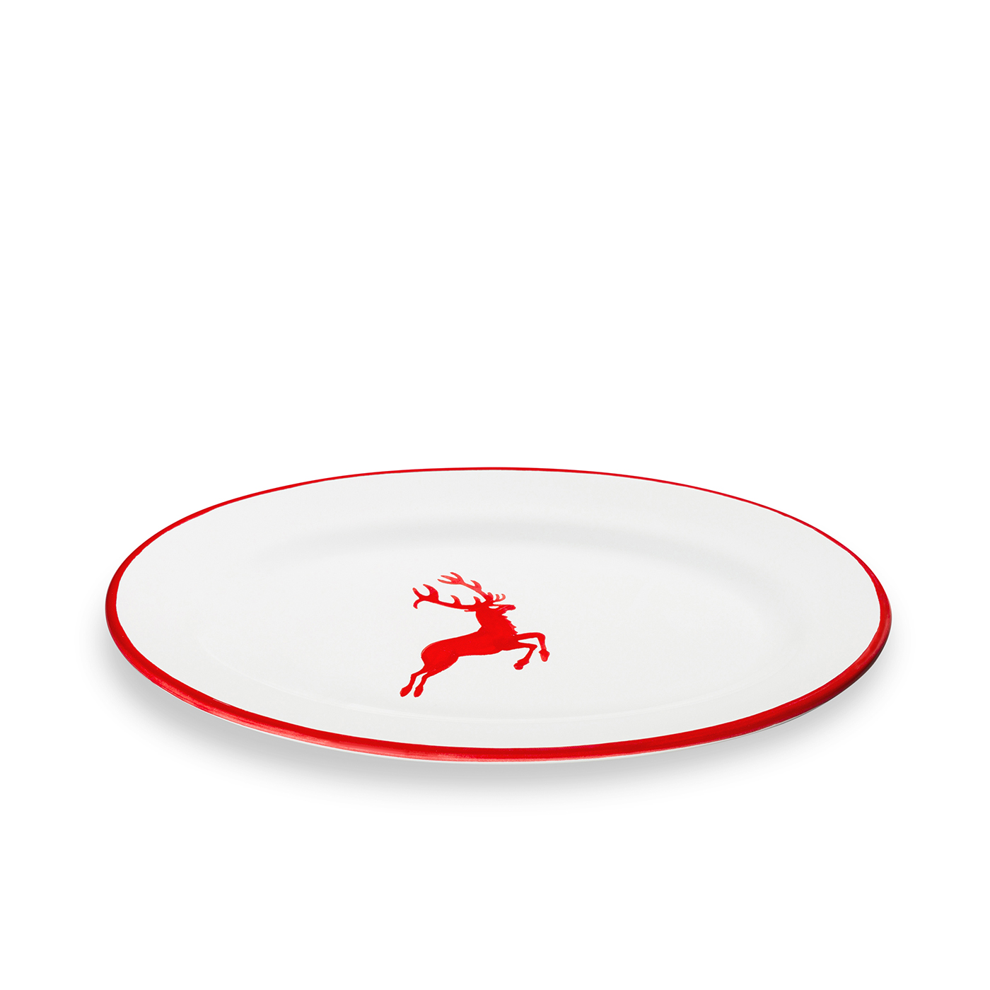 Platte oval mit Fahne Platte oval mit Fahne