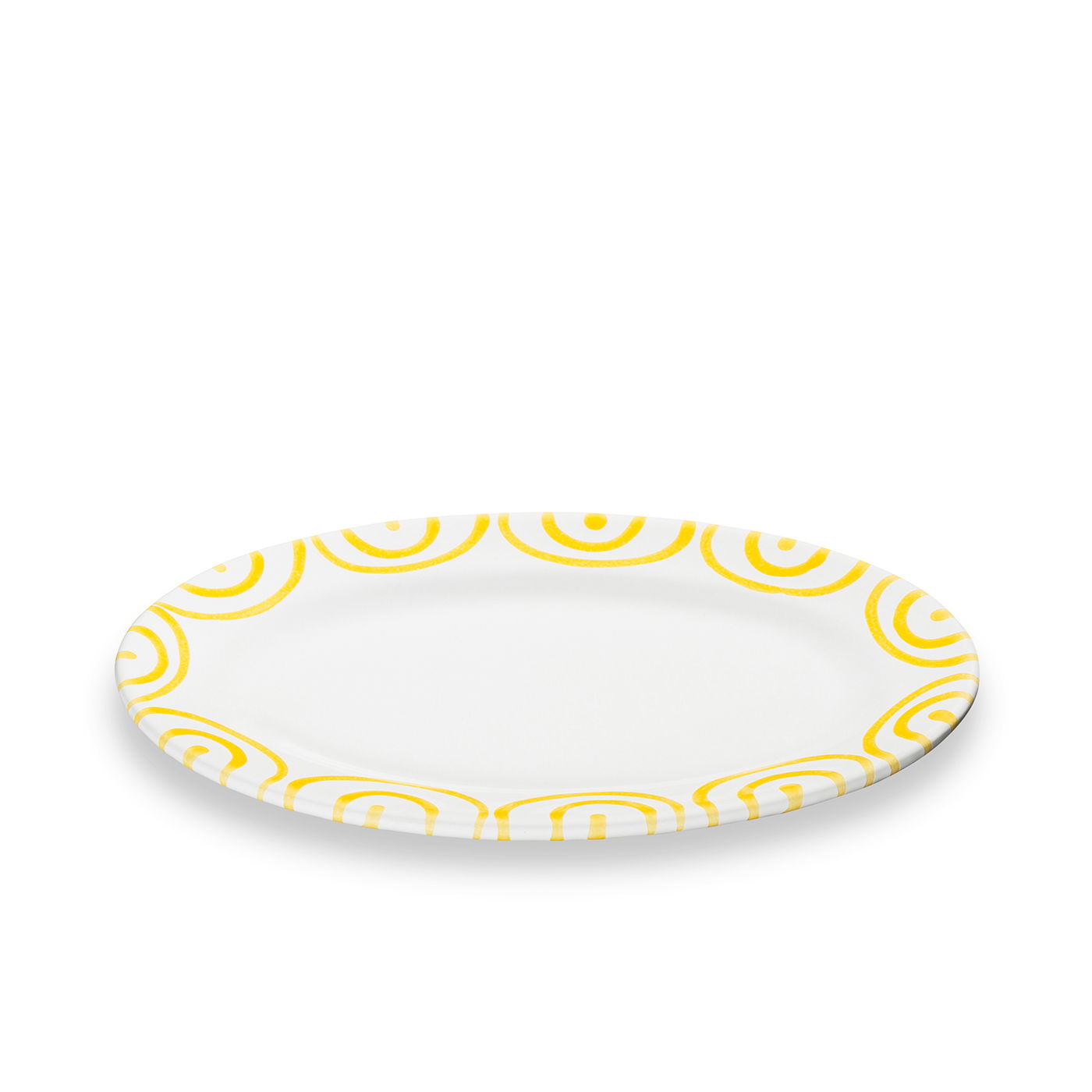 Platte oval mit Fahne Platte oval mit Fahne