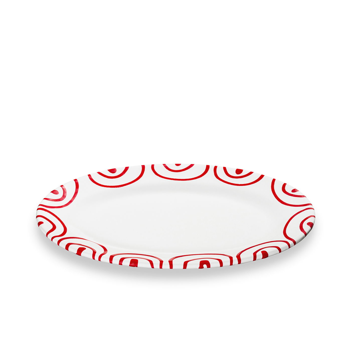 Platte oval mit Fahne Platte oval mit Fahne