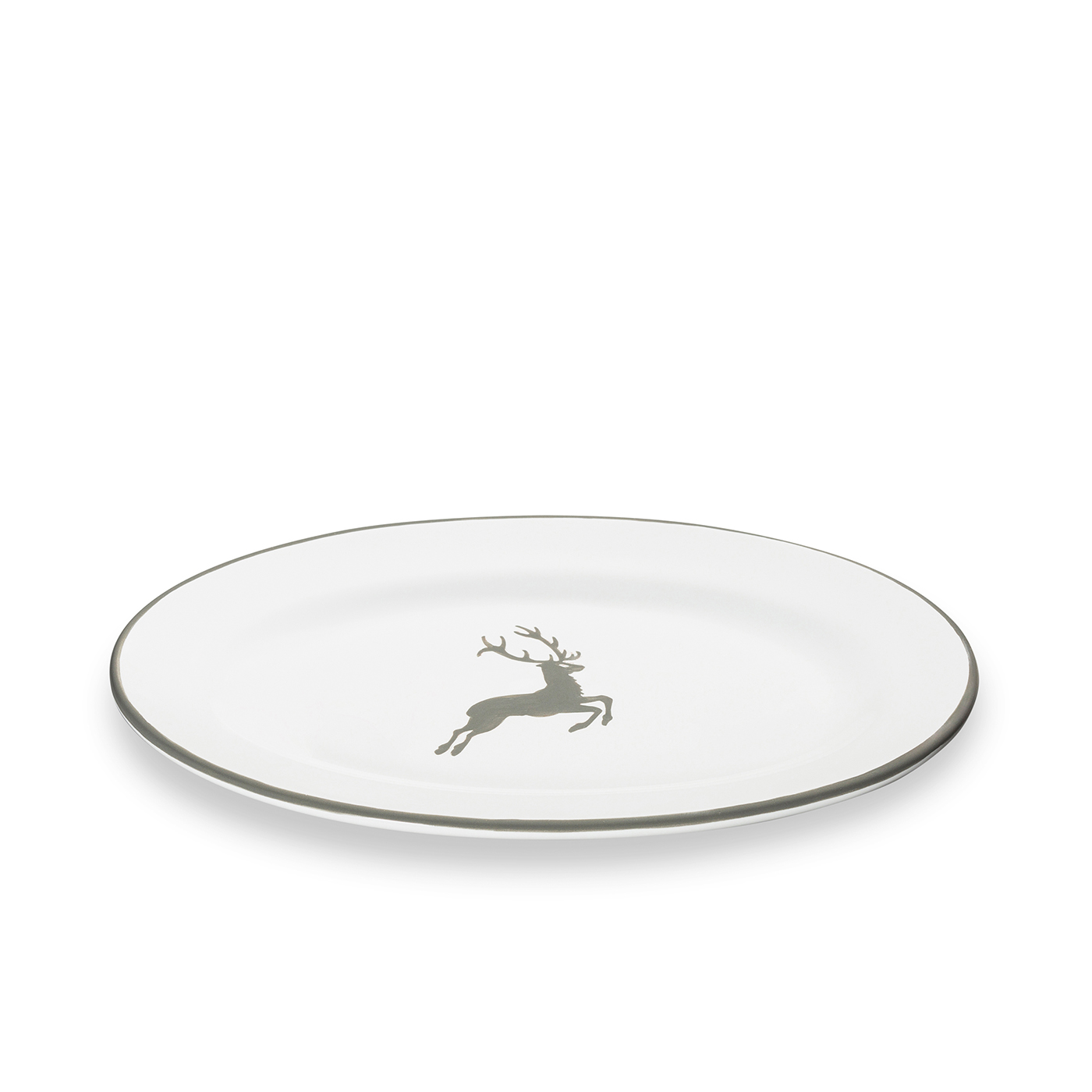 Platte oval mit Fahne