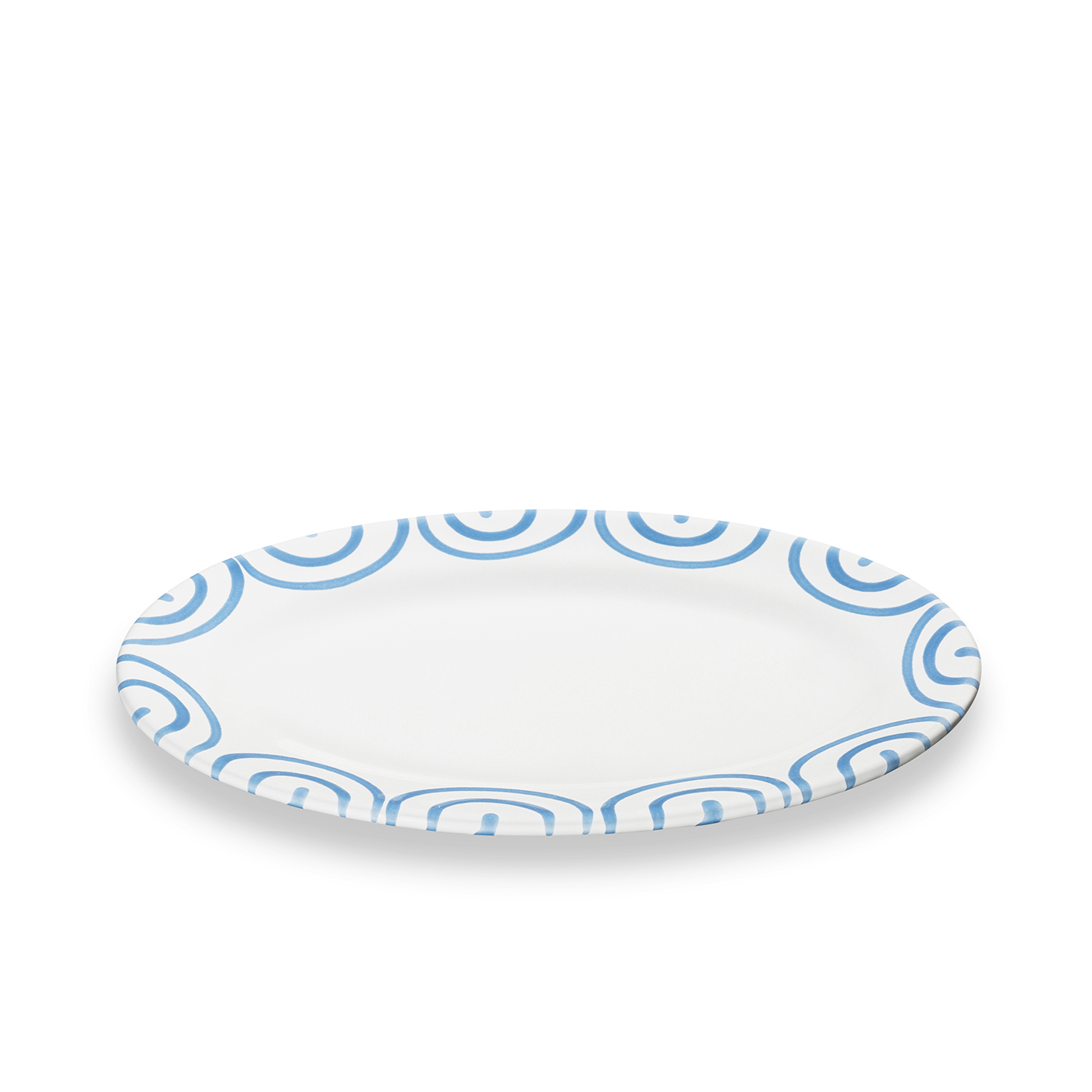 Platte oval mit Fahne