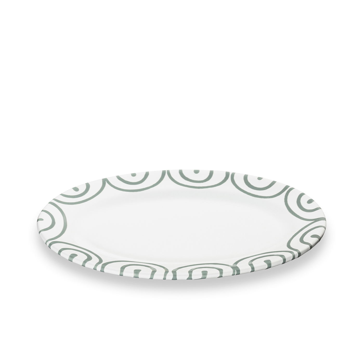 Platte oval mit Fahne Platte oval mit Fahne