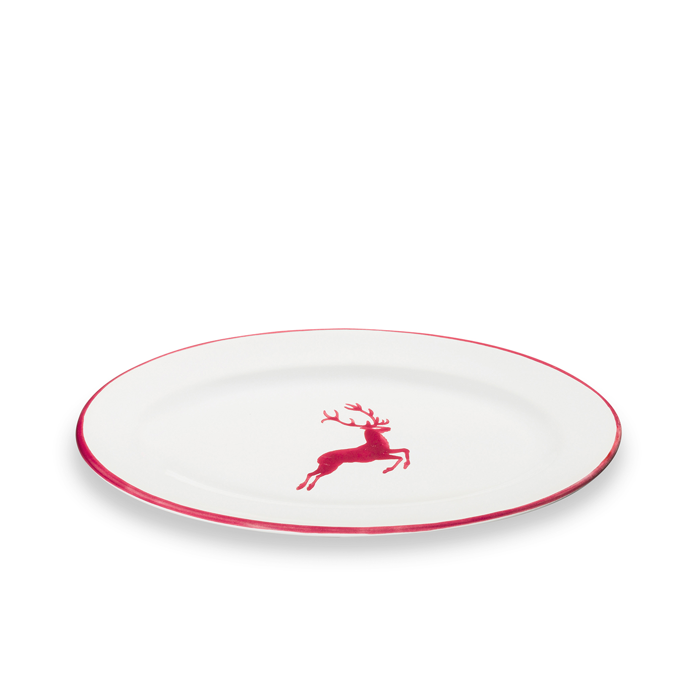 Platte oval mit Fahne Platte oval mit Fahne